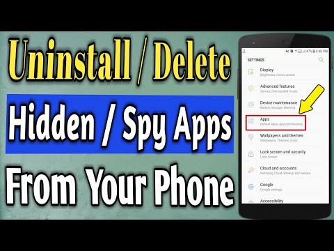 How to Uninstall or delete Hidden Apps / Delete Spying apps from your phone