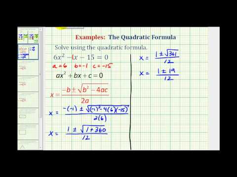 video-linktoworks-Ex: Quadratic Formula - Two Real Rational Solutions