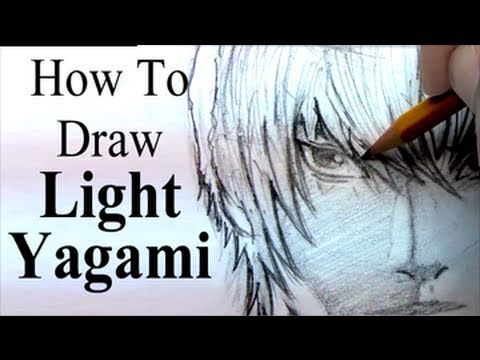 how to draw l's face from death note