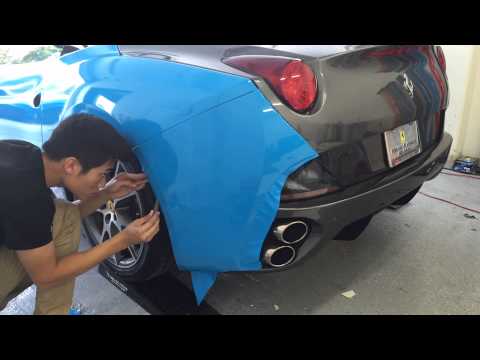 Ferrari California – Avery Supreme film wrap install – bumper