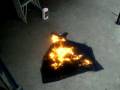 burnin dkw's shirt!