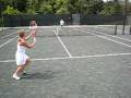 Maggs with foam ball. QuickStart tennis