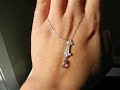 Platinum Sapphire Briolette and Diamond Repro Pendant