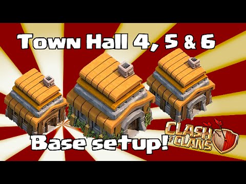Lets play clash of clans - Town hall 4,5 & 6 Base Layouts