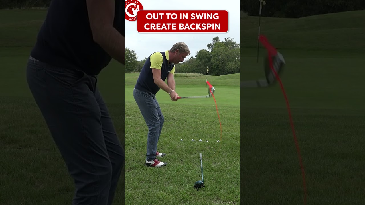 Create backspin or topspin with this easy golf trick #shorts