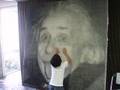 Einstein in 58,564 toothpicks (mondadientes)