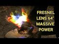 FRESNEL LENS 64 spot Solar concrete crusher Solar can melting