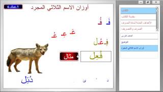 الصرف / أوزان الاسم الثلاثي المجرد / حل أسئلة الدرس