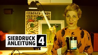 Siebdruck Anleitung Teil 4 - Fotoemulsion belichten | Siebdruck selber machen