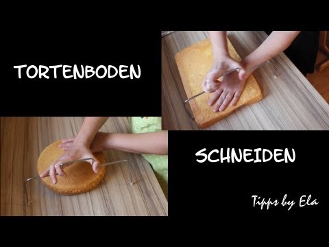 selbst gemachten Tortenboden schneiden - Wiener Boden TippsbyEla
