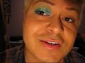South Beach green and blue eyeshadow look South Beach green and blue eyeshadow look