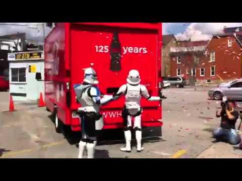 coke happiness truck - Stormtroopers enjoying the Coke Happiness truck in Toronto for 125th birthday!