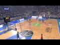 Kecman scores a far 3-point shot in Euroleague match Panathinaikos-Roma