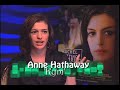 Anne Hathaway (Kym)Anne Hathaway shot to stardom playing opposite Meryl Streep in the sleeper hit The Devil Wears Prada in 2006. 2008 was a busy year: in addition to her appearance in the challenging role of Kym in Rachel Getting Married, Hathaway was most recently seen in the action-comedy Get Smart, starring alongside Steve Carell. She will soon be seen in the drama Passengers for Sony Pictures with co-star Patrick Wilson, directed by Rodrigo Garcia; and the romantic comedy Bride Wars with Kate Hudson, directed by Gary Winick. In 2007, Hathaway played the title role in the Jane Austen biopic Becoming Jane, starring opposite Maggie Smith and James McAvoy.Hathaway also was recently seen in Ang Lees drama, Brokeback Mountain, opposite Jake Gyllenhaal, Heath Ledger, and Michelle Williams. Hathaway and the rest of the cast were nominated for Best Ensemble Cast at the 2005 ifp/Gotham Awards, as well as a 2006 SAG Nomination for Outstanding Performance by a Cast in a Motion Picture. In addition, the film, its director, and cast garnered numerous additional accolades, including seven Golden Globe nominations, and eight Academy Award nominations, including a win for Ang Lee for Best Director —the most received by any film that year.Hathaway lent her voice to the highly successful animated feature Hoodwinked, for The Weinstein Company. Castmates include Glenn Close, Andy Dick, Anthony Anderson, and Jim Belushi.In January 2005, Hathaway traveled to Cambodia on behalf of the documentary A Moment in the World, organized by Angelina Jolie. The project placed roughly 25 participants in various locations on a specific day, each instructed to videotape their surroundings at the same specific moment in time. The film premiered at the 2007 Tribeca Film Festival. Hathaway has been dedicating her time and efforts to community service work on this side of the globe. She has been involved with the Step Up Womens Network, a foundation created to strengthen community resources for women and girls. She served as host for Step Ups inaugural Inspirational Awards this past April and was honored by the foundation this past June. She is also on the advisory board for Lollipop Theater Network; an organization that screens movies in hospitals for pediatric patients suffering from chronic or life-threatening illness. Hathaway has been involved with Lollipop on a number of levels, and originally became involved14while participating in a screening event for young patients at Mattel Childrens Hospital at UCLA.In recent years, Hathaway was seen starring in Garry Marshalls anticipated sequel, The Princess Diaries 2: The Royal Engagement. Starring opposite Julie Andrews, Hathaway reprised her role as Princess Mia Thermopolis. She received a 2002 Teen Choice Award nomination for Best Actress in a Comedy for the original The Princess Diaries. Of Hathaway, Marshall says, The multi-talented Hathaway is a combination of Julia Roberts, Audrey Hepburn and Judy Garland.Other credits include the independent drama, Havoc, directed by Barbara Kopple; the title role in Miramaxs Ella Enchanted, based on Gail Carson Levines celebrated novel and directed by Tommy OHaver; Nicholas Nickleby, based on the novel by Charles Dickens; and The Other Side of Heaven directed by Mitch Davis.Hathaway gained Hollywoods attention for her acclaimed turn in the series Get Real, for which she was nominated for a 2000 Teen Choice Award for Best Actress in a Drama. She studied acting at the Paper Mill Playhouse in New Jersey and at the award winning Barrow Group in New York City, which honored her achievements in April 2005. She was the first and only teen ever admitted to their intensive acting program. She also studied in the musical theater program with the Collaborative Arts Project, CAP 21, affiliated with New York University. In high school, Hathaway was nominated for the Rising Star Award, sponsored by the Paper Mill Playhouse, for the best high school performance by an actress in the state of New Jersey.Hathaways theater credits include: The Lincoln Center Encore series presentation of Carnival, for which she won the prestigious 57th Annual Clarence Derwent Award; Andrew Lloyd Webbers workshop of Woman in White; and Forever Your Child. In 2004-2005, she also participated in the Encores Concert Gala as well as the Stephen Sondheim Birthday Gala. Hathaway is also an accomplished dancer who studied at the Broadway Dance Center in New York City.--------------------------------------A BlackTree Media ProductionProduced by Jamaal FinkleyHosted by Candice Newsumhttp://www.blacktree.tv