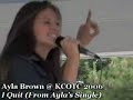 Exclusive Ayla Brown - I Quit (Single)