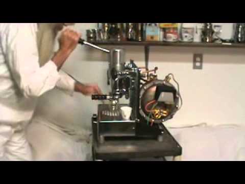 Pulling a Shot on Vintage Faema Lambro One Group Espresso Machine