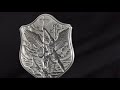 PRE-ORDER SHIELD OF ST. MICHAEL STACKER - 2021 2 oz Pure Silver Light Antique Finish Bar with Capsule - South Korea