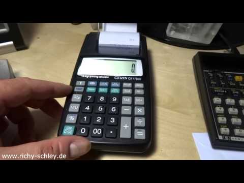 Tischrechner mit Datum Zeit Druckfunktion