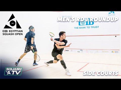 Squash: CIB Egyptian Open 2021 - Men's Rd 1 Side Court Roundup