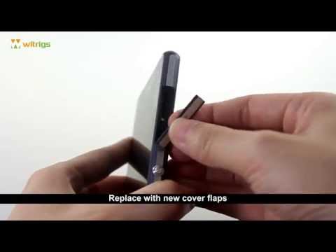 how to replace xperia z usb cover