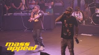 Dave East performs with Nas