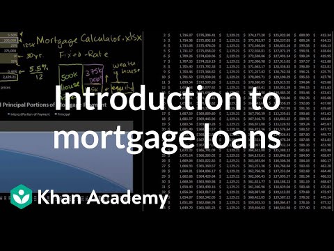 Introduction to Mortgage Loans | Housing | Finance & Capital Markets | Khan Academy