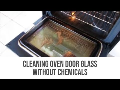 how to clean glass oven door