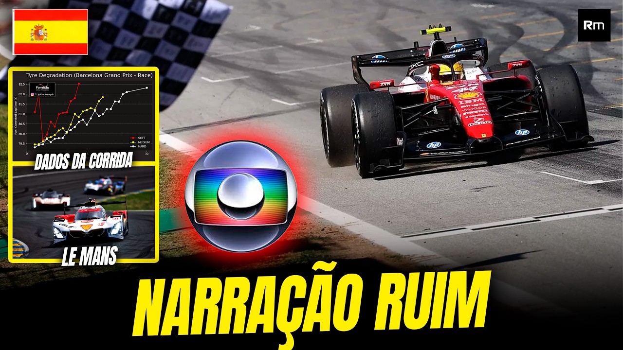 TRANSMISSÃO DO GP BARCELONA NA GLOBO FOI RUIM / FERRARI PODE DOMINAR? / DADOS DO GP / LE MANS 24HRS