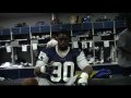 Tashard Choice, Marcus Spears and Jay Ratliff imitate Leonard Davis