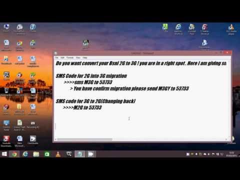 how to turn bsnl 2g to 3g