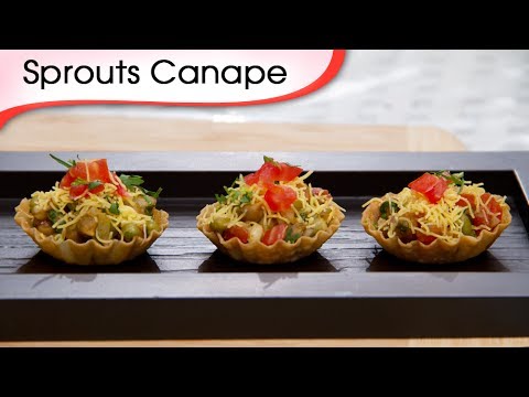 Sprout Canapes – Indian Homemade Vegetarian Sweet & Tangy Quick Bite Recipe By Ruchi Bharani