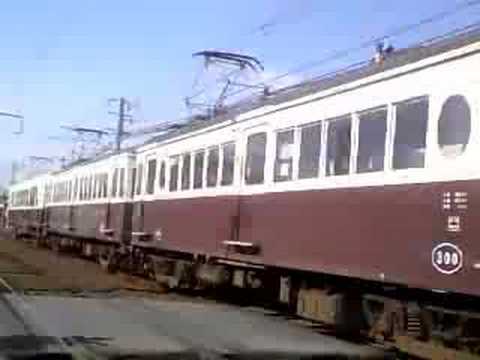 ことでん旧型車４連　一宮駅発車