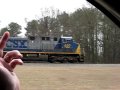 Pacing CSX freight along HYW 29 in Fairburn