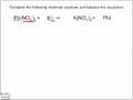 Double Displacement Reactions