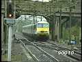 AC locos in the rain, Bletchley & Cheddington 6/10/1995