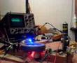 Bedini SSG motor project 3e test run!! 3coils and LED's