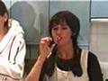 Nadeshda Brennicke smokes