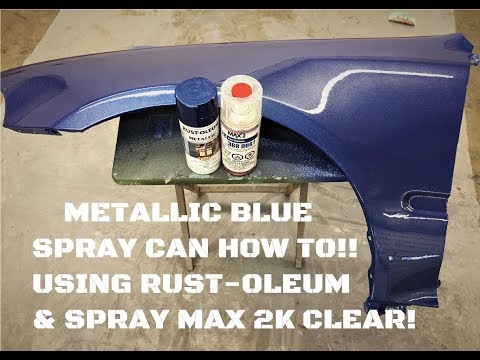 video-linktoworks-Metallic rustoleum spray can paint job with 2K clear...