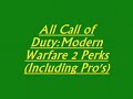 Call of Duty: Modern Warfare 2- Perks (Descriptions and Pro Descriptions)