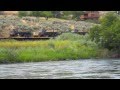 Huge Military train travelling through Oregon
