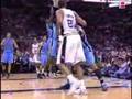 Tim Duncan dishes over-the-back to Fabricio Oberto!