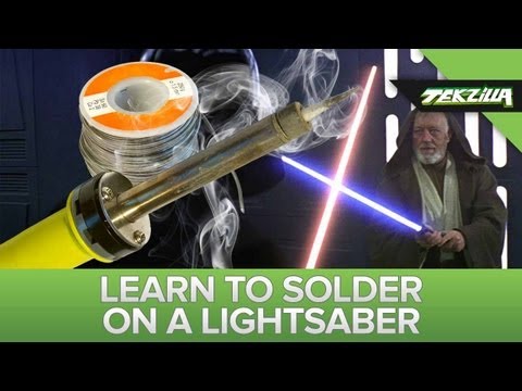 How to solder - In celebration o' May (the) 4th (be with you) a master lightsaber smith teaches how to solder on a lightsaber! http://www.savatronsabers.com/ http://www.fx-s...