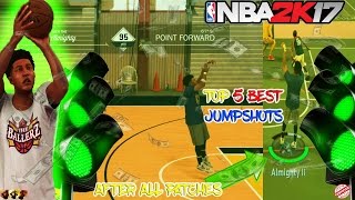 NBA 2K17 TOP 5 BEST JUMPSHOTS ALL POSITIONS MyCare