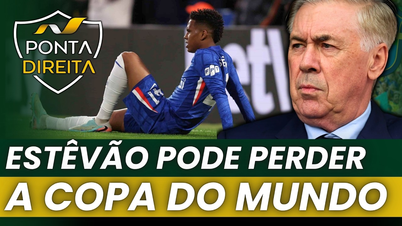 Estêvão tem lesão grave na coxa e pode perder Copa do Mundo