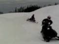 Matt's snowmobile wipe out