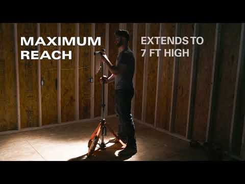 RIDGID Tool Walk Around—Folding Panel Light +Stand