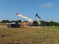 Workover Rig Setting Up On Oil Well Part 1