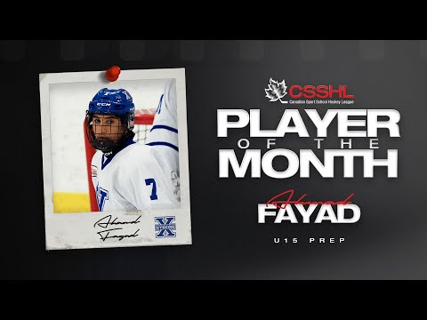 CSSHL Player of The Month.