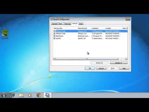 how to change startup programs windows 7