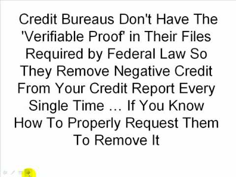 how to remove items from credit report